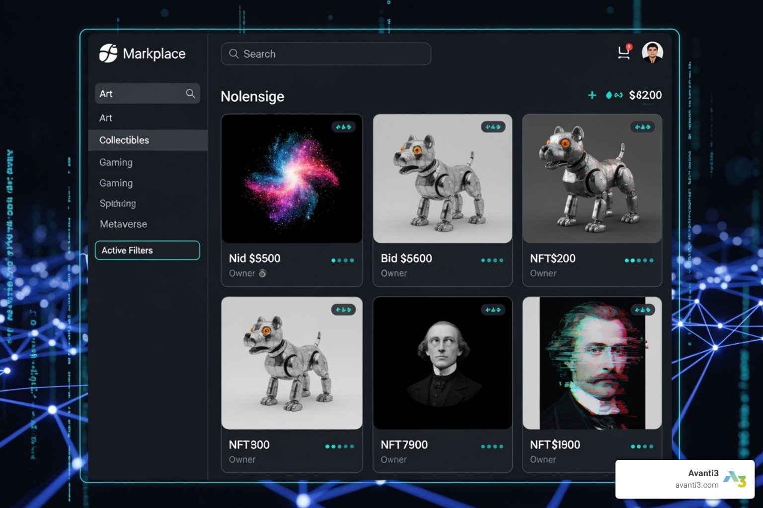 full stack nft marketplace